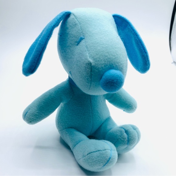 ❗️SALE❗️ Rare Peanuts Snoopy Plush Blue Made in Taiwan Stuffed Animal 6 inch - Picture 1 of 7
